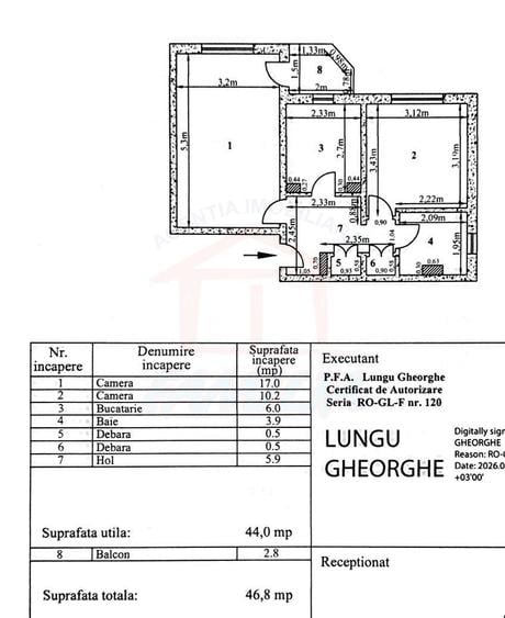 47.900 euro APARTAMENT LIBER, doua camere, decomandat,  Micro17 - 3