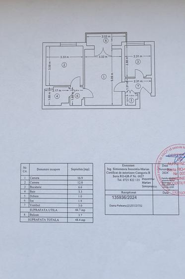 Apartament 2 cam cartier Titan, zona Potcoava , parc IOR