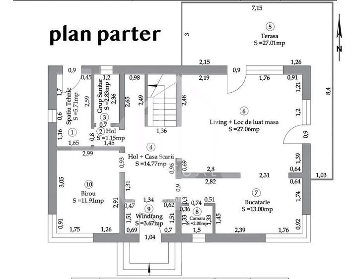 Casa individuala cu 5 camere, 150mp utili+2 terase, 487mp teren - 2