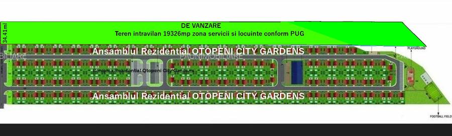 Teren intravilan 19326mp,lipit de Ansamblul Rezidential OTOPENI CITY GARDENS
