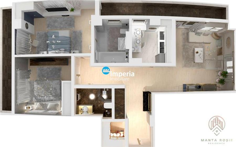 Apartamente noi FINALIZATE, 3 camere D, Poitiers-Continental