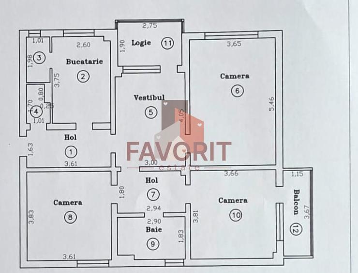 3 Camere Decomandat Central –90mp | Vizibilitate Excelentă | Potențial