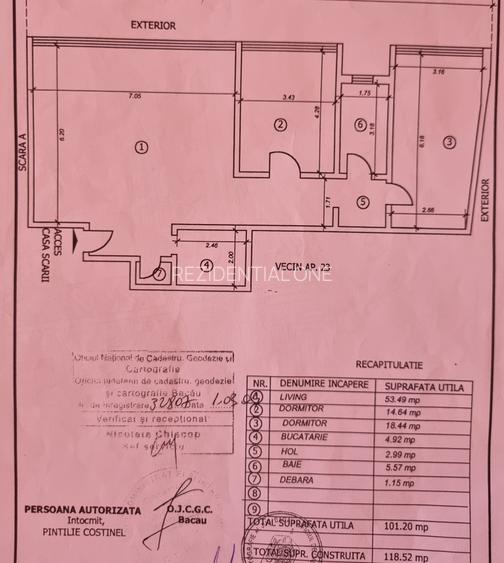 Apartament-spectacol/ 101 mp utili/ living de 54 mp! Unic în Bacău! - 9