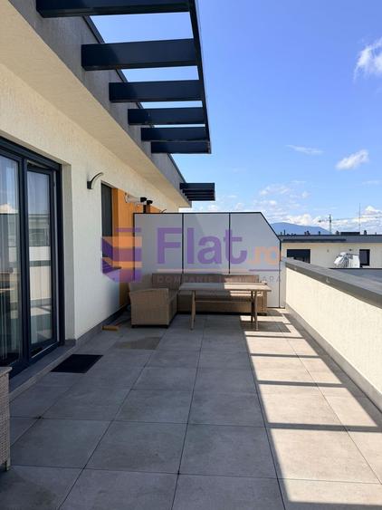 Penthouse de închiriat | 2 camere | Coresi – Tractorul | Terasă 50 mp