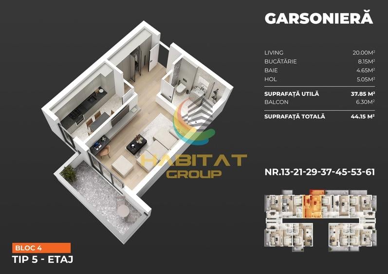 Garsoniera 38 mp ,etaj 1,2,3,4,5 zona metrou Popesti vest.