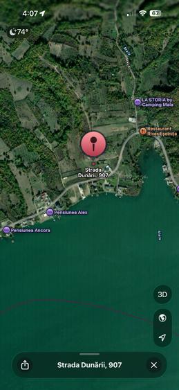 Pamant de vanzare Extravilan cu vedere la Dunare, intr-o zona turistica ,4024 mp
