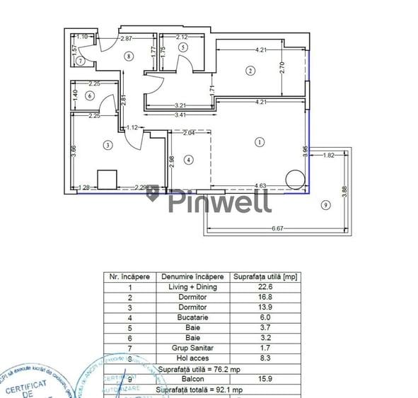 Apartament 3 camere de vânzare | UpSite Floreasca | Vedere panoramică