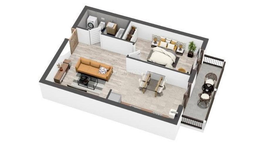 Apartament 2 camere  54 mp + balcon, Parcare si Boxa - 14