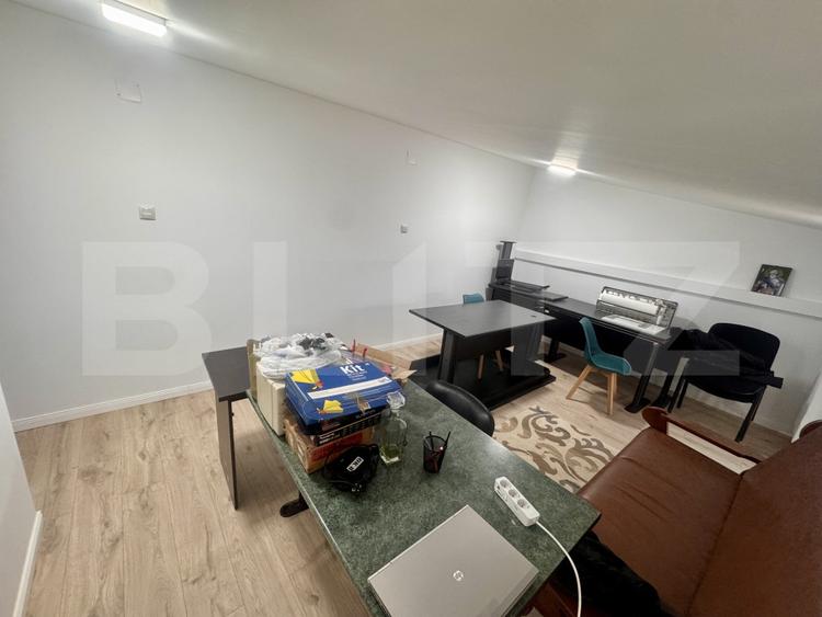 Spațiu birouri P+1 | 70 mp utili | 2 băi | | Parcare | Str. Râului