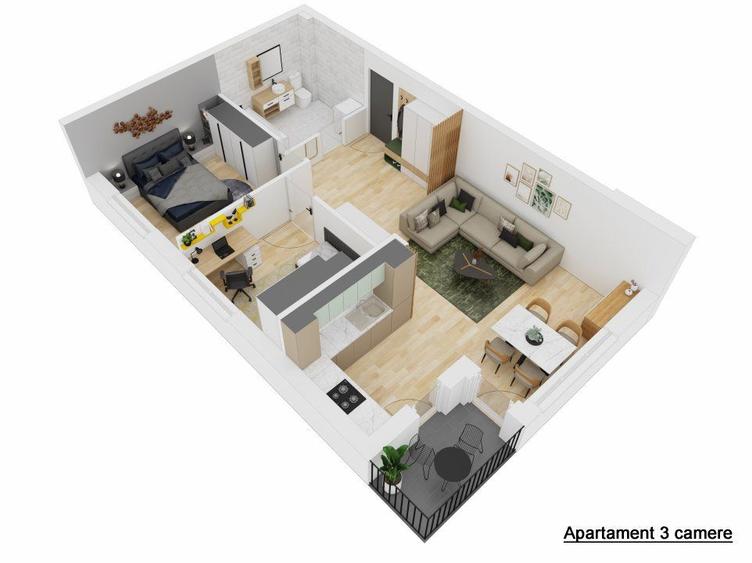 Apartament nou cu predare imediata 3 camere - Doamna Stanca
