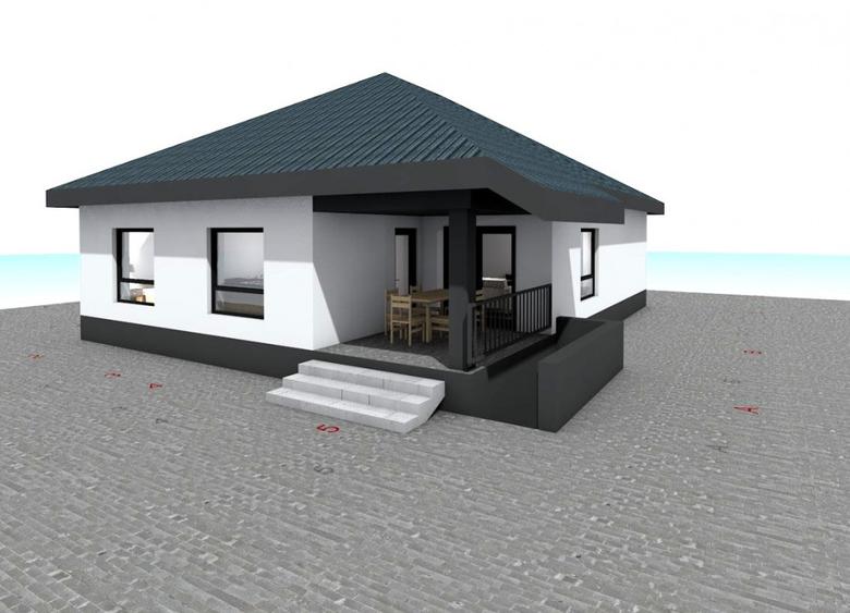 Casa individuala 1 nivel, 120mp cu teren 500mp in Cristian