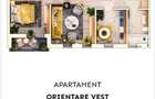 Apartament 2 camere semidecomandate, 52 mp, 9.30mp balcon, parcare subterana