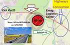 Autostrada A1 km23 acces A0 teren 20HA - 75HA Logistic MOBEXPERT utilitati