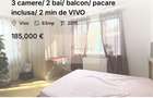 3 camere/ 2 bai/ balcon/ pacare inclusa/ 2 min de VIVO - 1