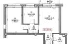 Apartament 2 camere, 54mp, balcon, semifinisat, zona Terra, Floresti - 7