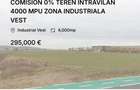 Comision 0% teren intravilan 4000 mpu zona industriala Vest - 1