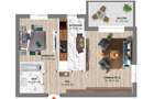 Apartament 2 camere, etaj 10/10, orientare Est, Greenfield B - 12