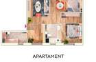 Apartament 2 camere semidecomandate, 52 mp, 9.30mp balcon, parcare subterana