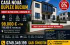 Direct Dezvoltator CASĂ NOUĂ DUPLEX BUCIUM Iași, P+E 70MP + TERASĂ 19,5MP, TEREN 190 MP, 98.000 € + TVA, COMISION 0% - 1