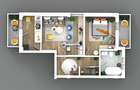Ap.2 camere, SD, 58 mp, Bucium-Visan, 0% comision - 2