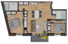 Apartament cu 3 camere semifinisat, 68,44 mp, balcon 4,20 mp, zona VIVO - 1