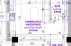 Studio Avantgarden | 45 mp | Mobilat | Baie cu geam | Parcare + boxă incluse - 16