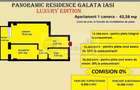Apartament 1 camera de vanzare in Iasi, Galata, 43,58 mp, bloc nou - 2