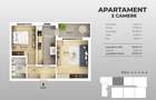 partament nou, decomandat, finisat modern cu 2 camere si balcon - S4 - 1