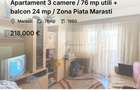 Apartament 3 camere / 76 mp utili + balcon 24 mp / Zona Piata Marasti - 1