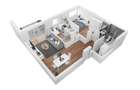 Ansamblu rezidential deosebit, 2 camere, decomandat - 3