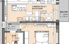 Apartament 2 camere, 44 mp, parcare, semifinisat, Omnia Residence - 1