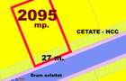 Teren Intravilan PUZ 2095 mp cu L=30 m P+1+M CETATE HCC Asfalt Bransat Utilitati - 1