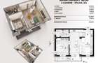 APARTAMENT cu 2 camere, 59 mp, ETAJ 2, Complex TUDOR VLAD RESIDENCE; - 2