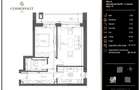 Apartament 2 camere Cosmopolit Zenit, Bloc A, etaj 1 - 2
