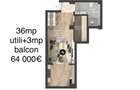 De vânzare | Apartament 1 cameră | Ansamblul IRISS | 64.000 €