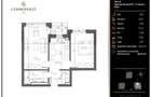 Apartament 2 camere - Bloc B, etaj 1, orientare EST - 2