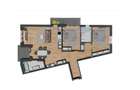 Apartament 3 camere, 72 mp, 2 băi, balcon, zona VIVO - 5