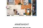 Apartament 2 camere semidecomandate, 52 mp, 9.30mp balcon, parcare subterana