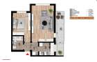 Apartament cu 2 camere Dcomandat, Bloc Nou, Dimitrie Leonida - 3