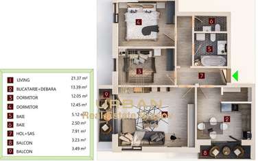 Vanzare Apartament 3 Camere/Predarea in luna Mai/Credit