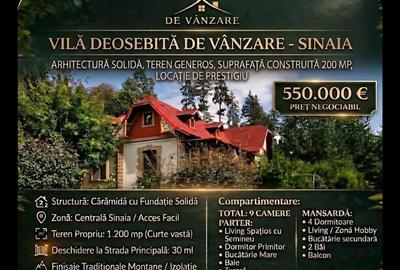 Oportunitate de investitie | Vila superba de vanzare| Ultra-Central Sinaia| - 1