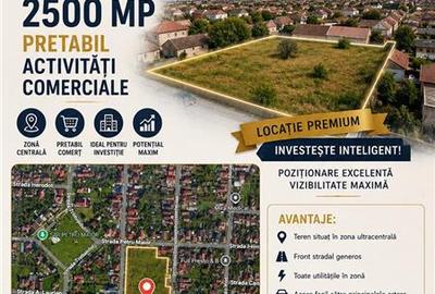 Teren Construcții intravilan de 2500 mp, în Central