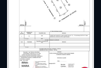Teren Construcții intravilan de 335 mp, în Central