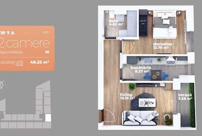 Apartament 2 camere Titan - Auchan Titan - bloc 2026 - centrala proprie - 7