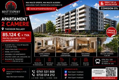 2 camere moderne + Parcare la 50% | Avans doar 15% | Sector 3 - 1