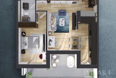 Apartament cu 2 camere semidecomandat în Iris
