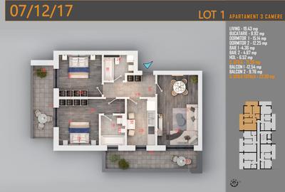 Apartament cu 3 camere decomandat în Theodor Pallady