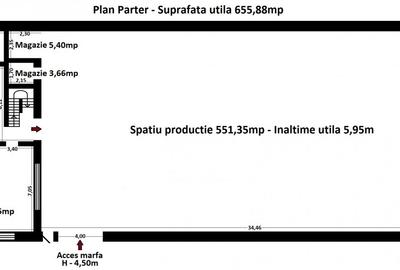 HALĂ MODERNĂ 837 MP - TEREN 4.236 MP - 90 kW – ISU - ACCES TIR - 32