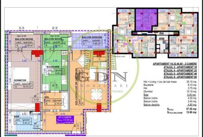 Apartament 2 camere, open-space, 71.25mp, cartier Cornitoiu, zona Liceul Bibescu - 1