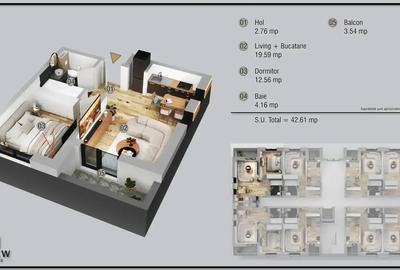 Studio 2 Camere Militari Residence Comision 0 Direct Dezvoltator - 3